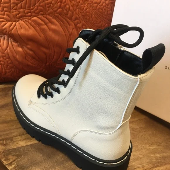 🤍Just In🤍Sincerely Jules Beige Combat Boots 🤍C - Picture 3 of 10